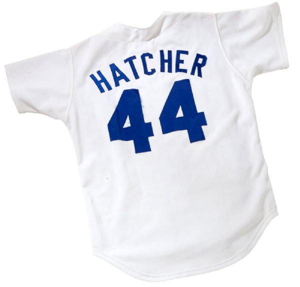 1979 MICKEY HATCHER LOS ANGELES DODGERS GAME WORN HOME JERSEY (MEARS A10)