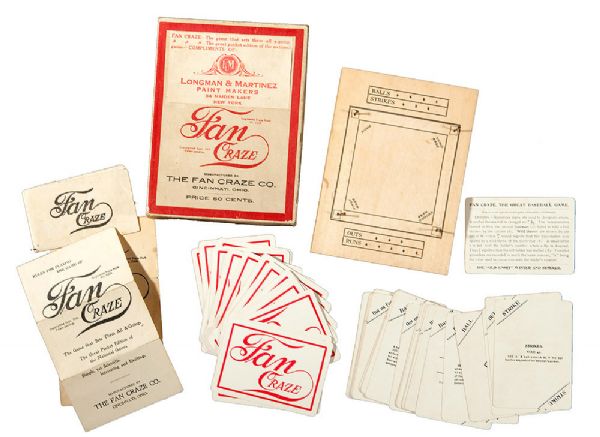 1904 FAN CRAZE BASEBALL CARD GAME IN BOX