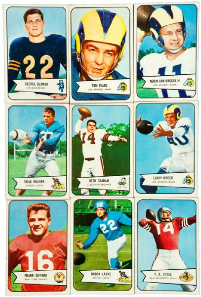 1954 BOWMAN FOOTBALL COMPLETE SET OF 128