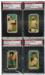 1914 T213 COUPON CIGARETTES TYPE 2 PSA GRADED LOT OF (11) HALL OF FAMERS INCLUDING TY COBB AND CHRISTY MATHEWSON