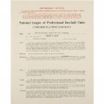 CHRISTY MATHEWSON 1925 SIGNED CONTRACT AS PRESIDENT OF BOSTON BRAVES