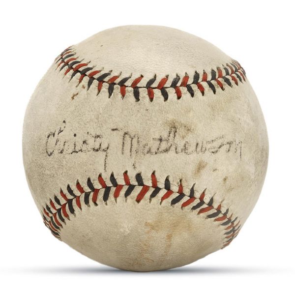 CHRISTY MATHEWSON SIGNED BASEBALL