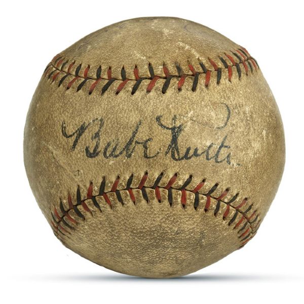 BASEBALL SIGNED BY BABE RUTH & LOU GEHRIG