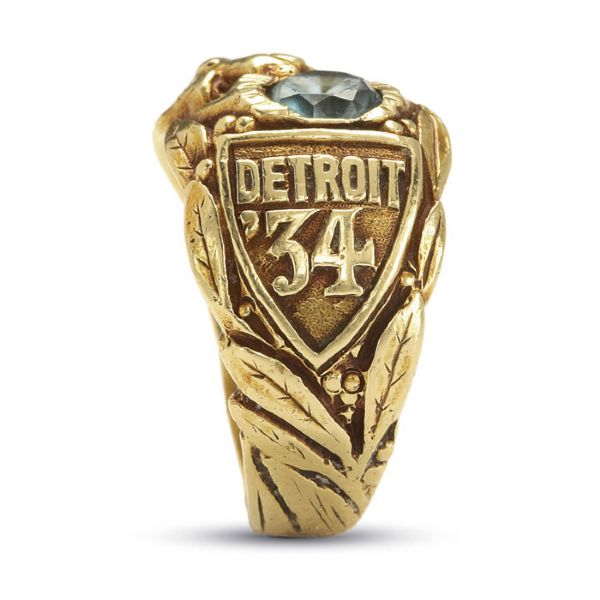 TOMMY BRIDGES 1934 DETROIT TIGERS AMERICAN LEAGUE CHAMPIONSHIP RING AND PHOTO