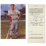 STAN MUSIALS SIGNED 1941 ST. LOUIS CARDINALS ROOKIE CONTRACT