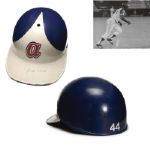 CIRCA 1974 ATLANTA BRAVES BATTING HELMET SIGNED BY AND ATTRIBUTED TO HANK AARON
