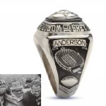 SCOUT/RECRUITER LEW ANDERSONS 1965 GREEN BAY PACKERS NFL 10K GOLD AND DIAMOND CHAMPIONSHIP RING
