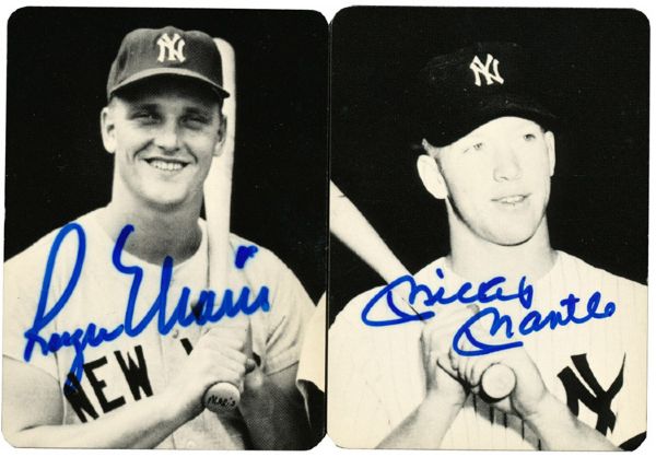 MICKEY MANTLE AND ROGER MARIS SIGNED 1981 SAN DIEGO SHOW CARDS