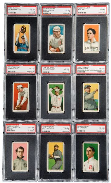 1909-11 T206 VG-EX PSA 4 GRADED LOT OF 54 DIFFERENT
