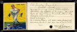 1934 GOUDEY #1 JIMMY FOXX ORIGINAL LIBRARY OF CONGRESS COPYRIGHT CARD