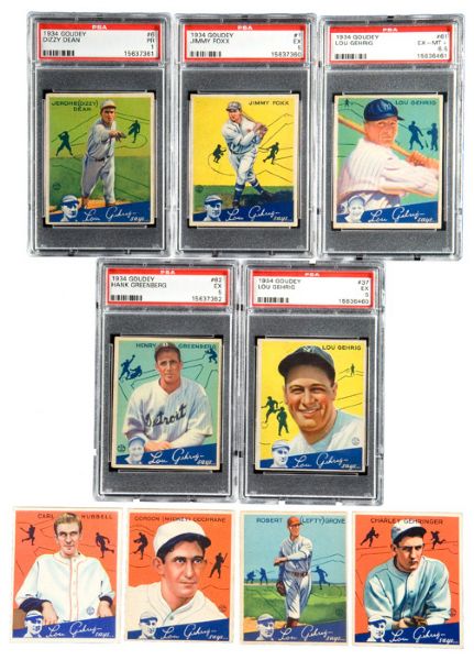 1934 GOUDEY COMPLETE SET OF 96