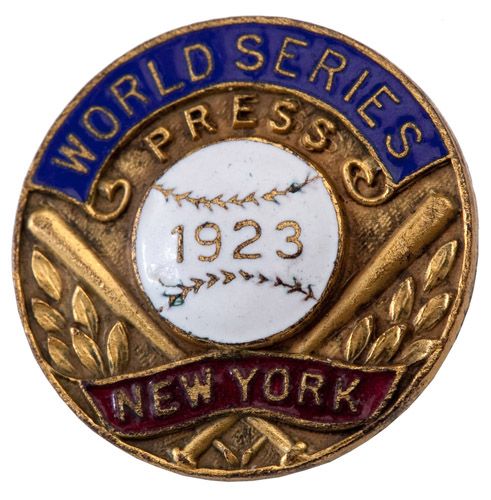 1923 NEW YORK YANKEES WORLD SERIES PRESS PIN