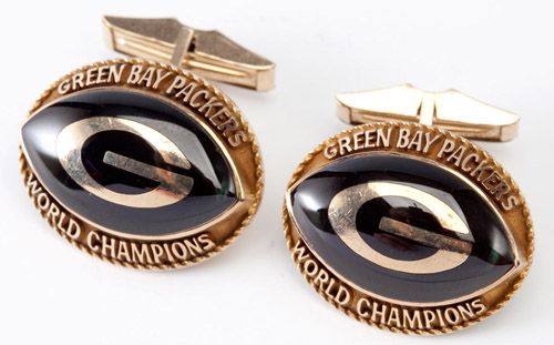 1967 GREEN BAY PACKERS WORLD CHAMPIONSHIP CUFF LINKS