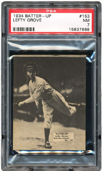 1934-36 BATTER-UP #153 LEFTY GROVE PSA 7 NM