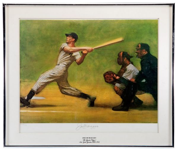 JOE DIMAGGIO YANKEE CLIPPER AUTOGRAPHED SPORTS ILLUSTRATED LIVING LEGENDS LITHOGRAPH