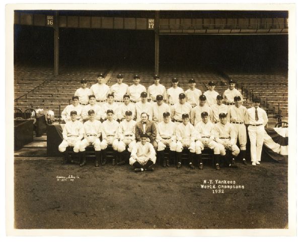 FINE 1932 NEW YORK YANKEES TEAM FIRST GENERATION PHOTOGRAPH BY COSMO-SILEO