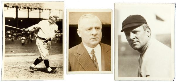 LOT OF (7) 1920S AND 30S JOHN MCGRAW ORIGINAL PHOTOS