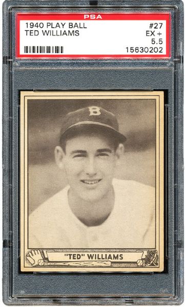1940 PLAY BALL #27 TED WILLIAMS PSA 5.5 EX+