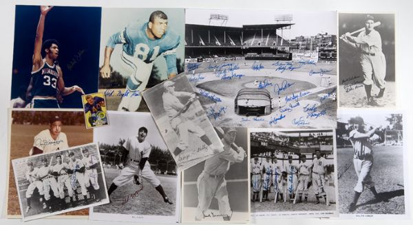 MASSIVE AUTOGRAPH MULTI-SPORT LOT W/ HALL OF FAMERS AND STARS