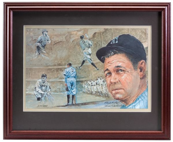 BABE RUTH LIMITED EDITION LITHOGRAPHIC PRINT