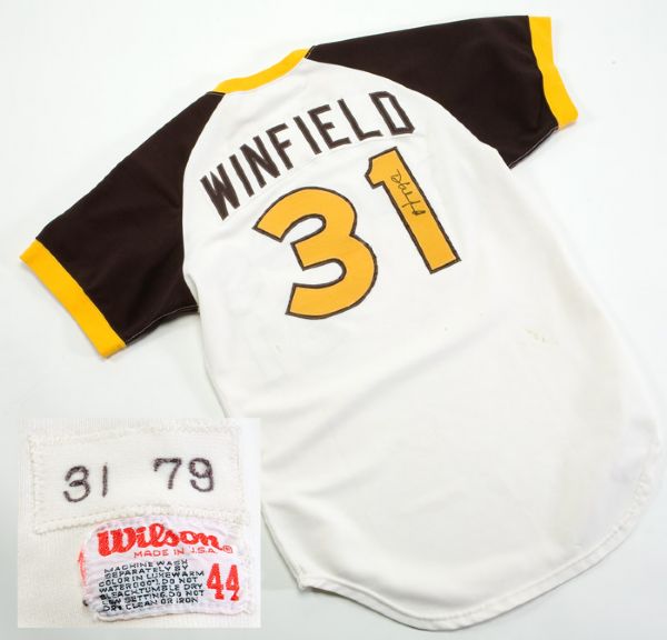 1979 DAVE WINFIELD SAN DIEGO PADRES GAME USED HOME JERSEY