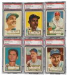 1952 TOPPS PSA GRADED LOT OF 13 DIFFERENT INCLUDING 5 HIGH NUMBERS