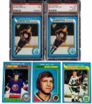 1979-80 TOPPS HOCKEY COMPLETE SET OF 264 WITH PAIR OF GRETZKY ROOKIES ( PSA 7 AND PSA 8 OC)