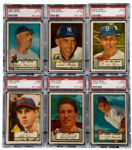 1952 TOPPS PSA 4 GRADED LOT OF 12 HIGH NUMBERS INCLUDING REESE