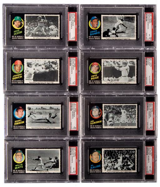 1971 TOPPS GREATEST MOMENTS PSA GRADED COMPLETE SET OF 55