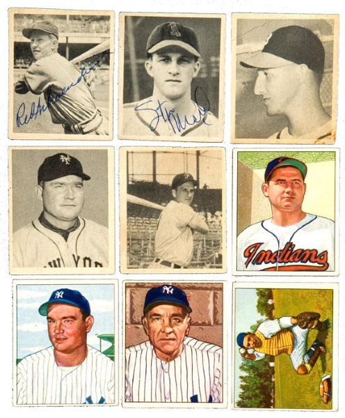 1948-50 BOWMAN LOT OF 291 WITH STARS