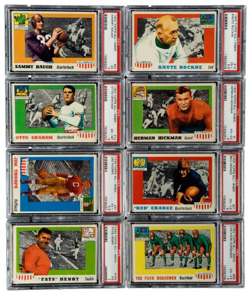 1955 TOPPS ALL-AMERICAN FOOTBALL COMPLETE SET OF 100