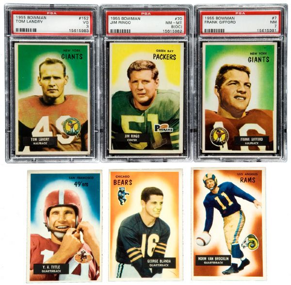 1955 BOWMAN FOOTBALL COMPLETE SET OF 160