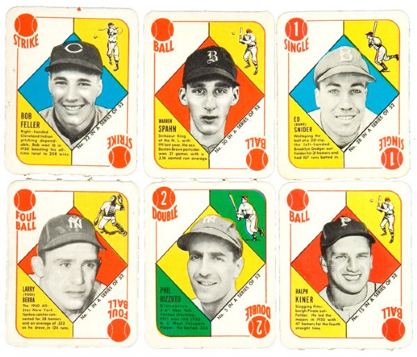 1951 TOPPS RED BACKS COMPLETE SET OF 54