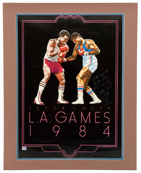 MUHAMMAD ALI AUTOGRAPHED OLYMPIC BOXING POSTER