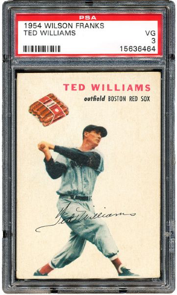 1954 WILSON WIENER TED WILLIAMS PSA 3 VG