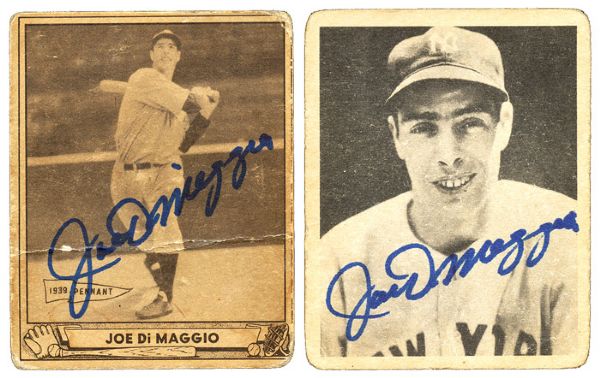 1939 AND 1940 PLAY BALL JOE DIMAGGIO - BOTH AUTOGRAPHED