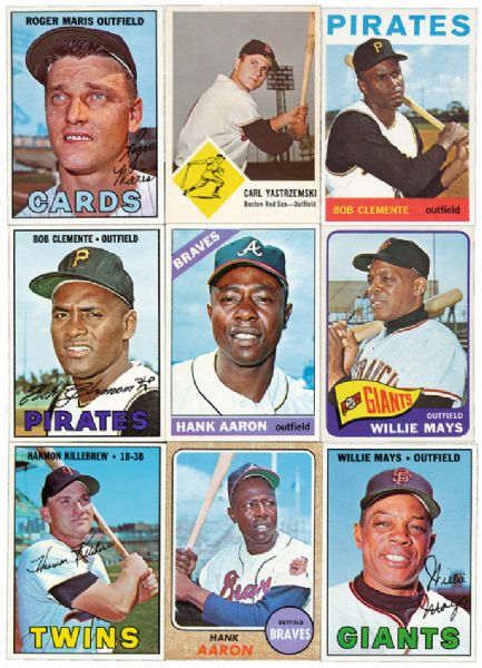 1963-1968 TRIMMED LOT OF 24 WITH 15 HALL OF FAMERS