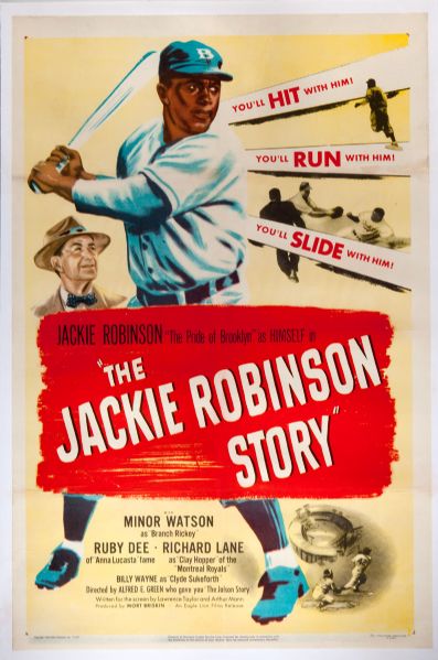 ORIGINAL "JACKIE ROBINSON STORY" ONE SHEET MOVIE POSTER