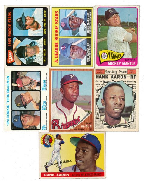 1953 THRU 1975 MAINLY TOPPS HALL OF FAME LOT OF 74 CARDS