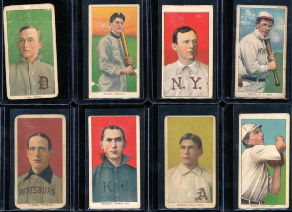 1909-11 T206 LOT OF 132 DIFFERENT INCLUDING COBB AND 14 OTHER HALL OF FAMERS