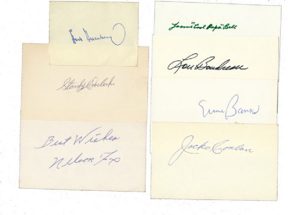 LARGE LOT OF 68 HALL OF FAME SIGNATURES