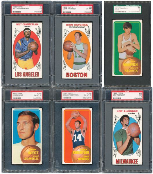 1969-70 (52/99) AND 1970-71 (109/175) TOPPS BASKETBALL PARTIAL SETS