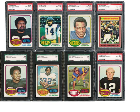 1973 TOPPS FOOTBALL COMPLETE SET (528) AND 1976 TOPPS FOOTBALL NEAR (525/528) SETS