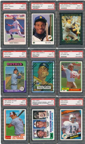 1983 TOPPS 1952 REPRINT (3), 1992 TOPPS 1953 ARCHIVES, AND 1994 1954 TOPPS ARCHIVES SETS, PSA GRADED ROOKIES, PLUS MORE