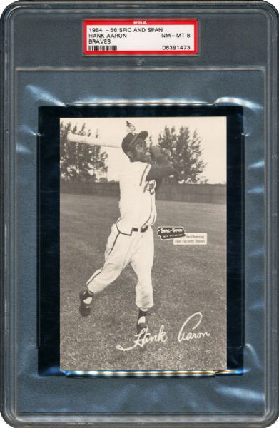 1954 SPIC AND SPAN HANK AARON NM-MT PSA 8