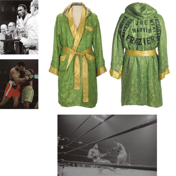 JOE FRAZIERS ROBE FROM THE WEIGH-IN OF " THE FIGHT OF THE CENTURY", FRAZIER VS. ALI, MARCH 8, 1971