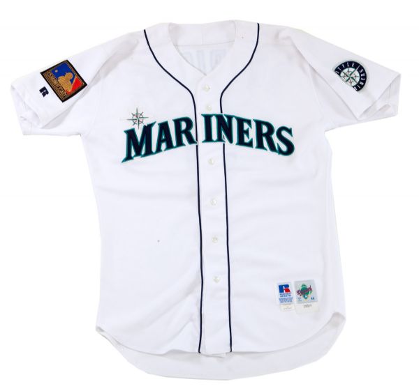 1994 ALEX RODRIGUEZ AUTOGRAPHED SEATTLE MARINERS GAME WORN HOME JERSEY