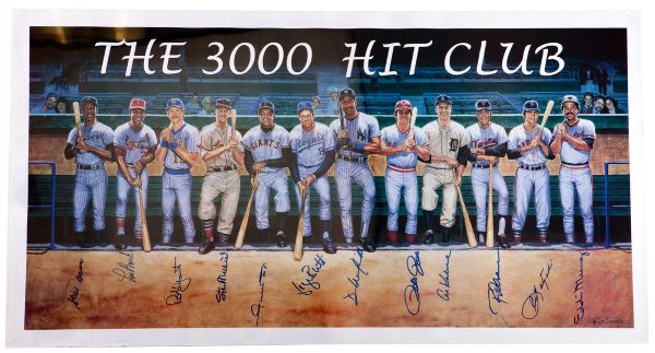 500 HOME RUN CLUB AND 3,000 HIT CLUB SIGNED ITEMS
