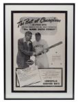 C.1948 LOUISVILLE SLUGGER ADVERTISEMENT FOR "THE BABE RUTH STORY"