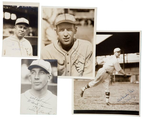GROUP OF (4) 1927 PHILADELPHIA ATHLETICS SIGNED PHOTOS INCLUDING TWO BY CHARLES CONLON